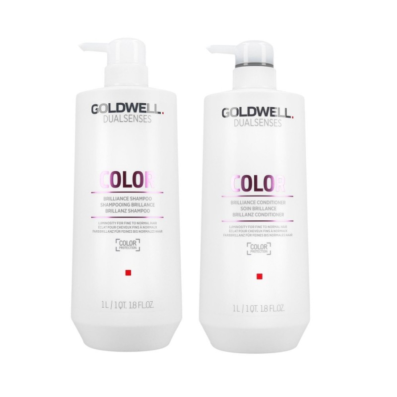 GOLDWELL Dualsenses Color Brilliance Shampoo 1000ml + Conditioner 1000ml Set