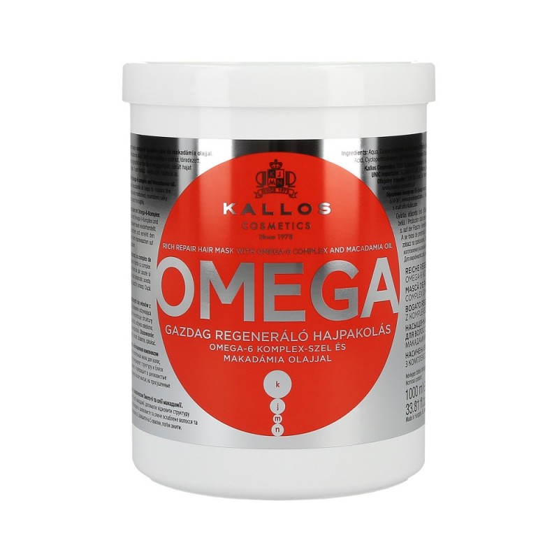 Kallos KJMN Omega Hair Mask with Fatty Acids and Macadamia Oil 1000 ml