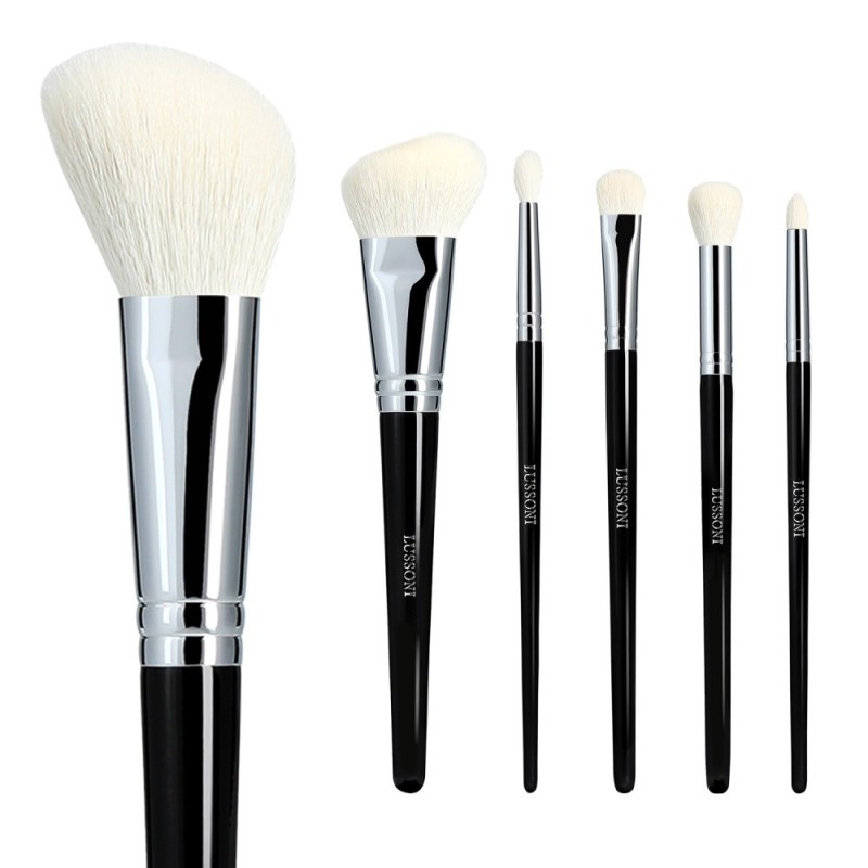 LUSSONI Natural Charm - 6 Pcs Professional Makeup Brush Set
