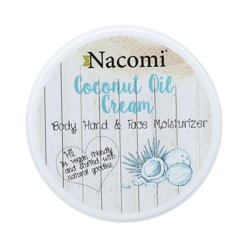 NACOMI Coconut Oil Cream Body, hand & face moisturizer 100ml
