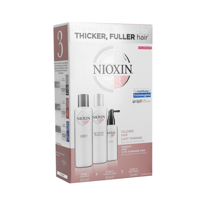 NIOXIN 3D CARE SYSTEM 3 Shampoo 150ml+Conditioner 150ml+Treatment 50ml Set