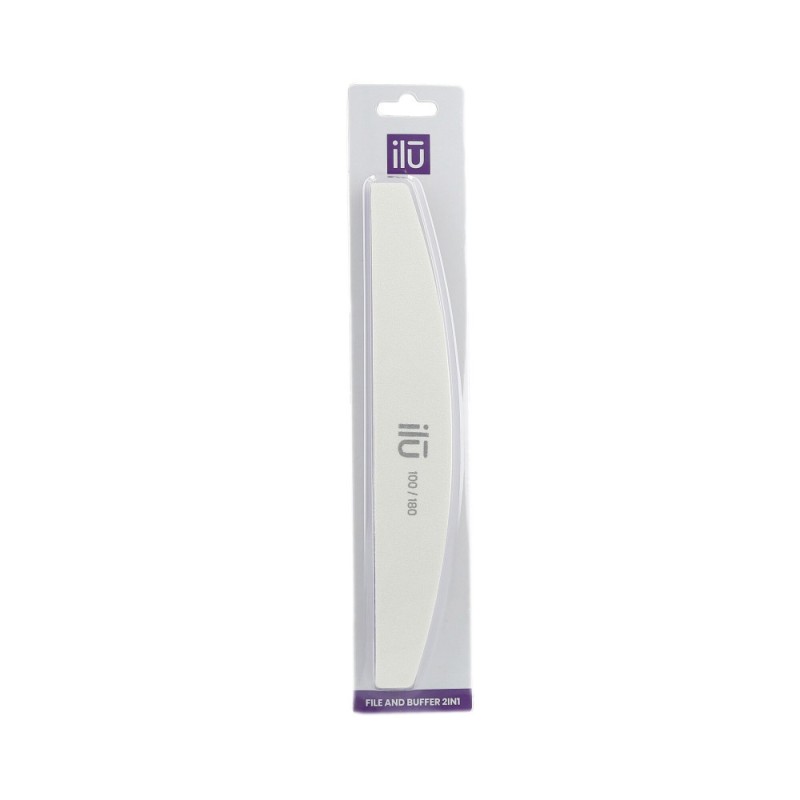ilū 2in1 nail File & Buffer, Bridge, 180/100