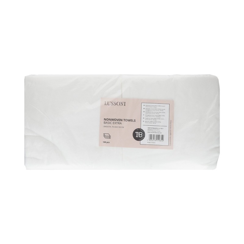 LUSSONI Nonwoven towels BASIC EXTRA, Smooth, 70 cm x 50 cm, 100 pcs