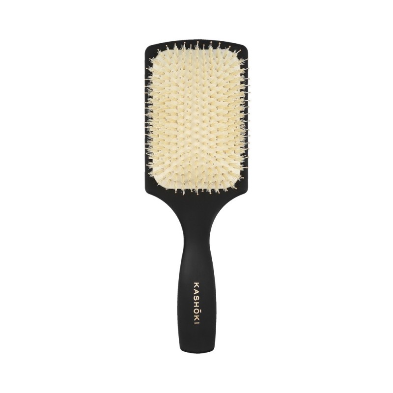 Kashōki Smooth White Detangler Paddle Hair Brush with White Boar Bristles