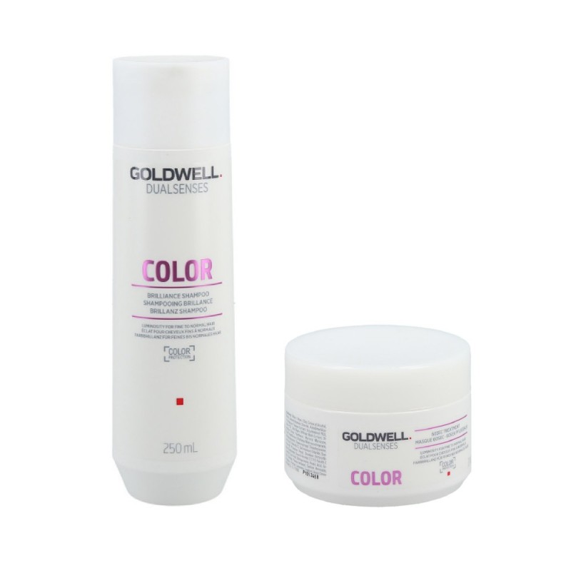 GOLDWELL Dualsenses Color Brilliance Shampoo 250ml + 60Sec Treatment 200ml Set