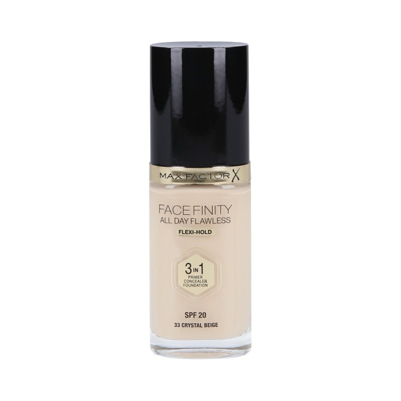 MAX FACTOR FACEFINITY 3in1 All Day Flawless Foundation SPF20 33 Crystal Beige 30ml