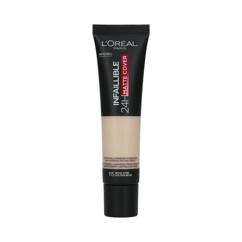 L’OREAL PARIS INFAILLIBLE 24h Matte Cover Foundation SPF18 115 Golden Beige 30ml