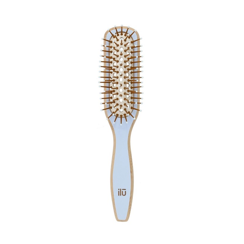 ilū BambooM! Bamboo Hairbrush - True Blue