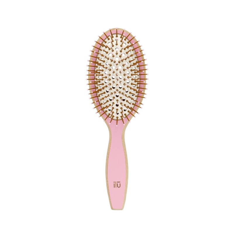 ilū BambooM! Bamboo Hairbrush - Pink Flamingo