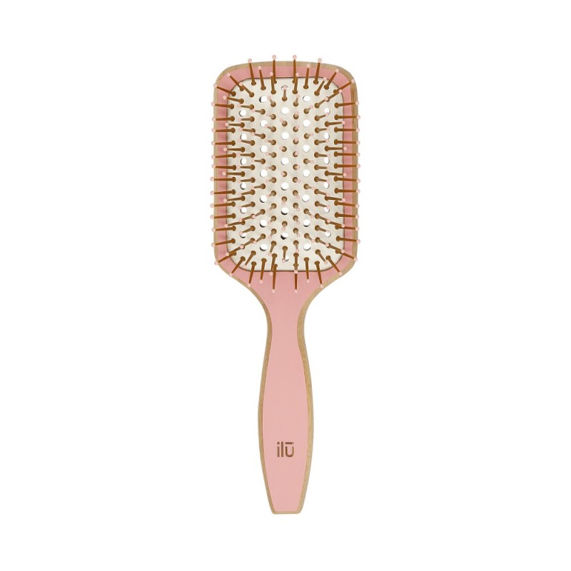 ilū BambooM! Bamboo Hairbrush - Sweet Tangerine