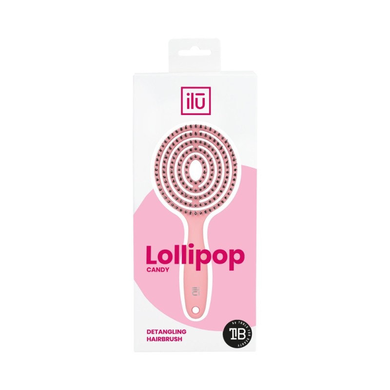 ilū Lollipop Candy Detangling Brush, Pink