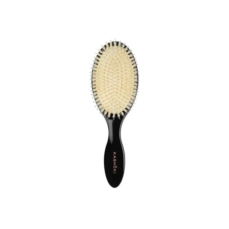 Kashōki Smooth White Detangler Oval Hair Brush with White Boar Bristles