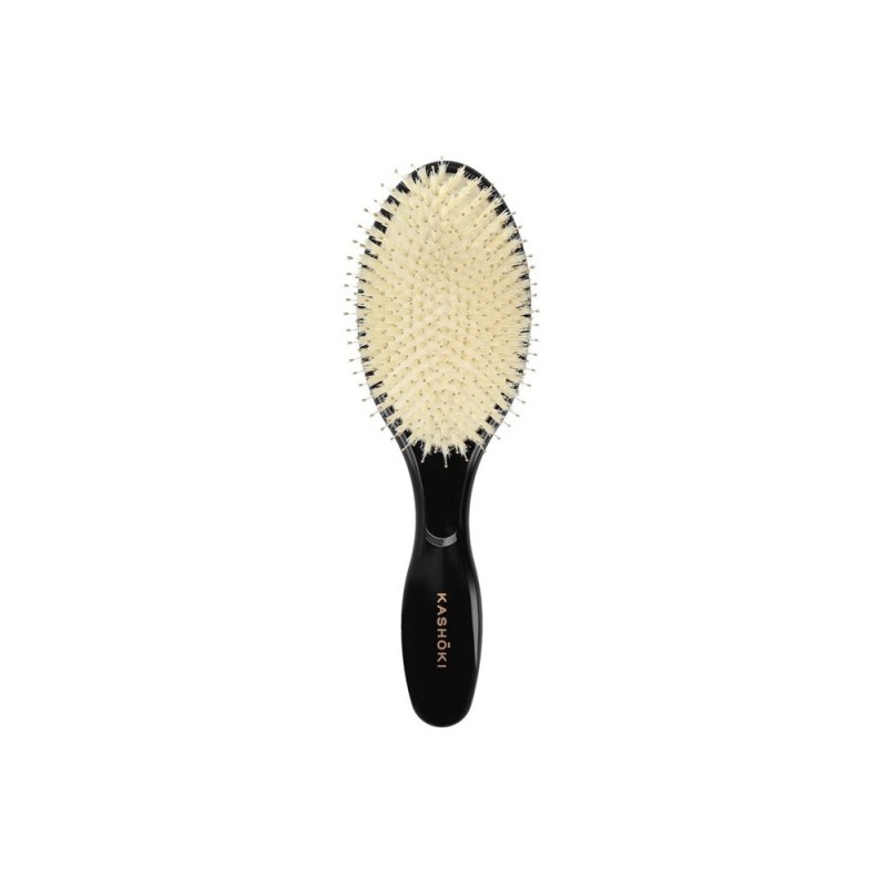 Kashōki Smooth White Detangler Large Oval Hair Brush with White Boar Bristles