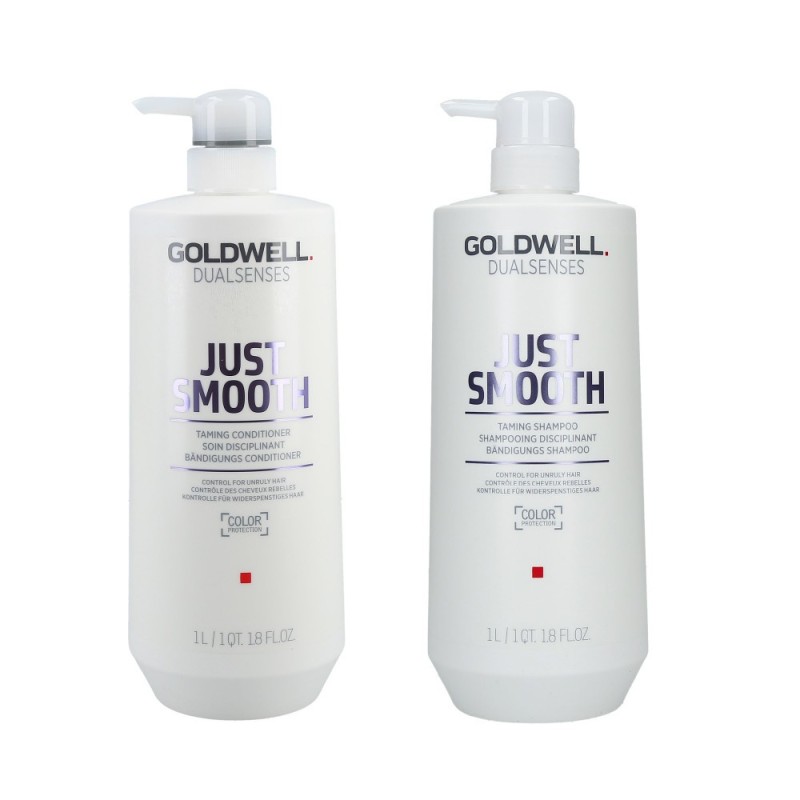 GOLDWELL DUALSENSES JUST SMOOTH Shampoo 1000ml+Conditioner 1000ml