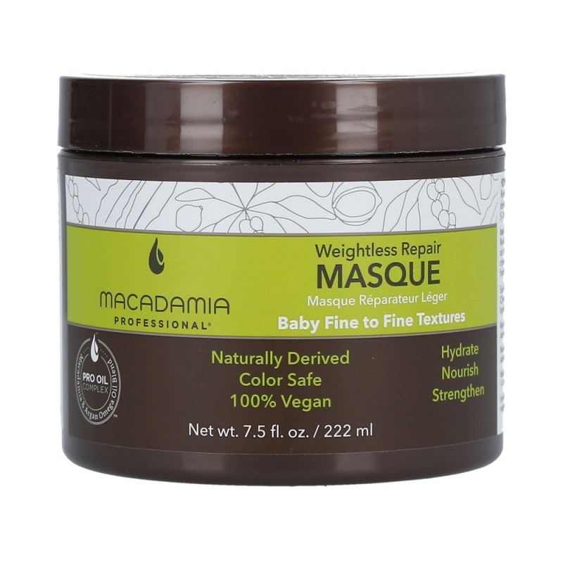 MACADAMIA WEIGHTLESS MOISTURE Mask for thin hair 222ml