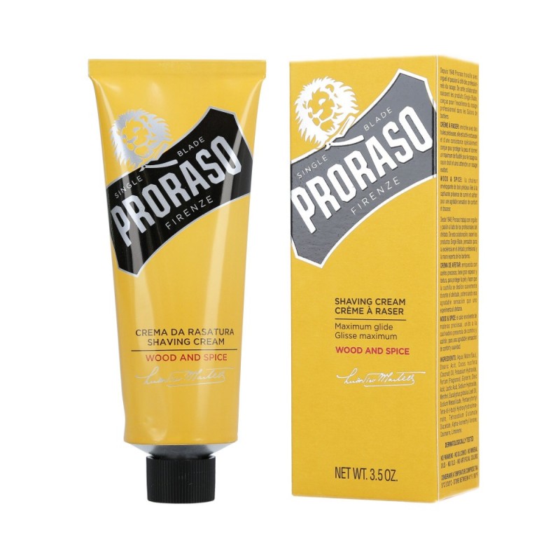 PRORASO SINGLE BLADE Wood And Spice Shaving Cream 100ml