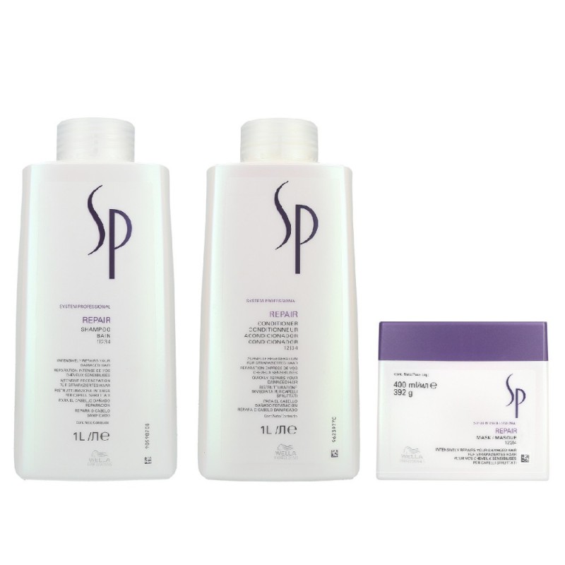 WELLA SP REPAIR Set Shampoo 1000ml + Conditioner 1000ml + Mask 400ml