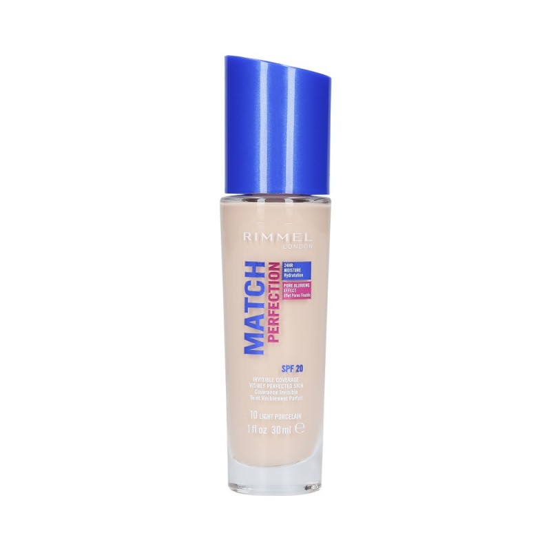 RIMMEL MATCH PERFECTION Foundation SPF20 010 Porcelain 30ml