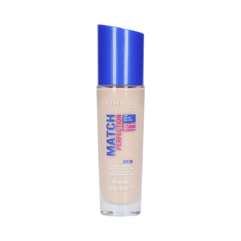 RIMMEL MATCH PERFECTION Foundation SPF20 081 Fair Ivory 30ml