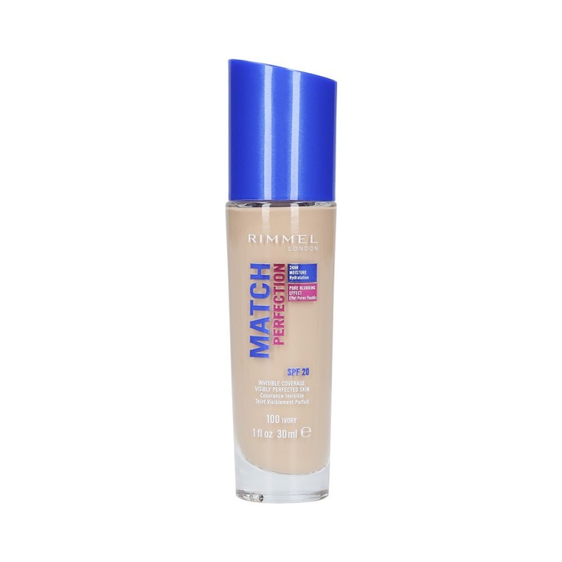 RIMMEL MATCH PERFECTION Foundation SPF20 100 Ivory 30ml