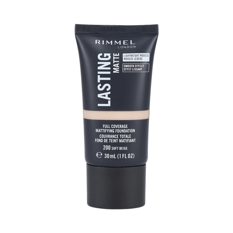 RIMMEL LASTING MATTE Foundation 200 Soft Beige 30ml