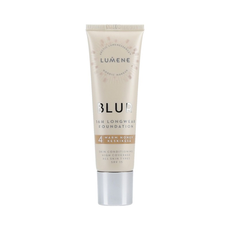 LUMENE BLUR FOUNDATION Long-lasting for all skin types 4 Warm Beige 30ml