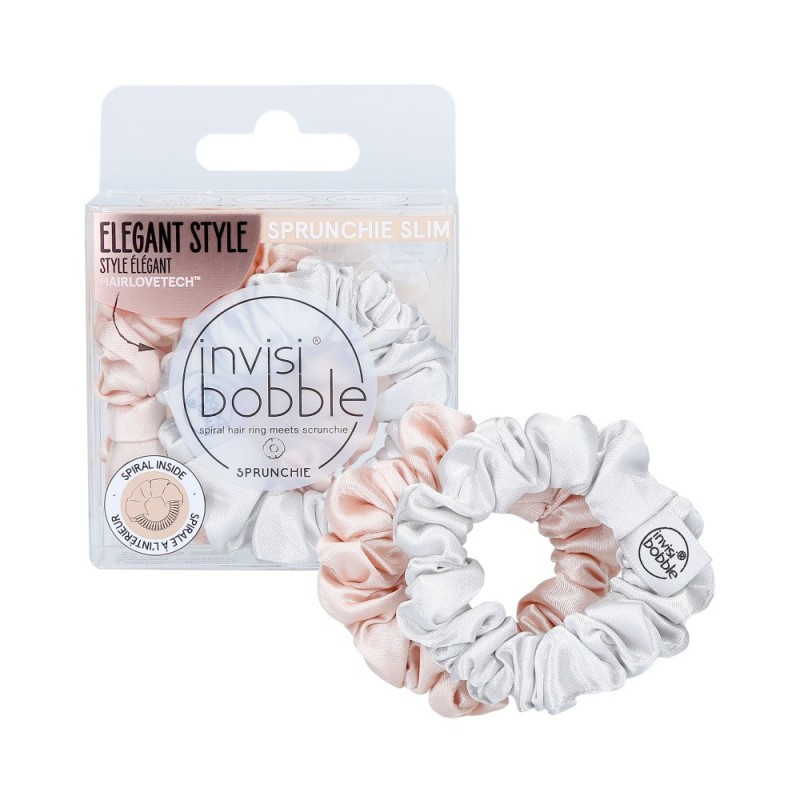 INVISIBOBBLE SPRUNCHIE Velvet scrunchie Slim Bella Chrome 2-pack