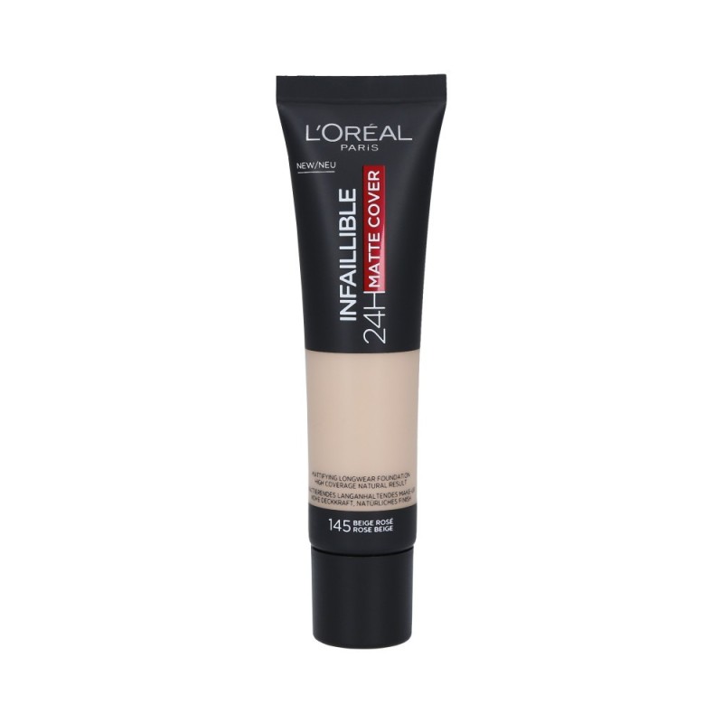 L’OREAL PARIS INFAILLIBLE 24h Matte Cover Foundation SPF18 145 Rose Beige 30ml