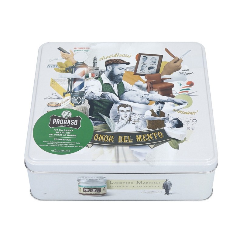 PRORASO GREEN Set of beard care cosmetics