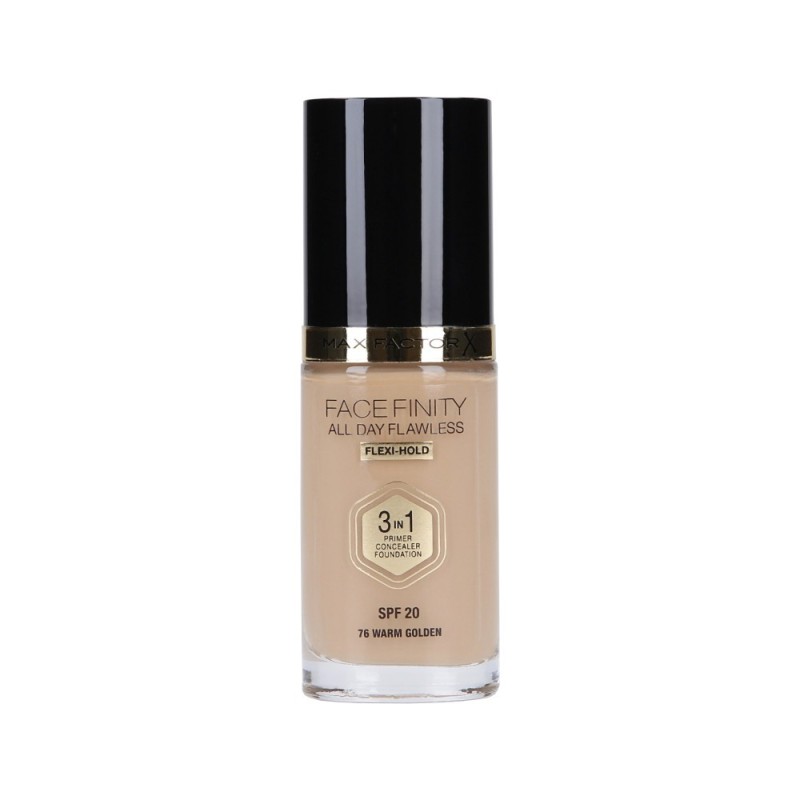 MAX FACTOR FACEFINITY 3in1 All Day Flawless Foundation SPF20 76 Warm Golden 30ml