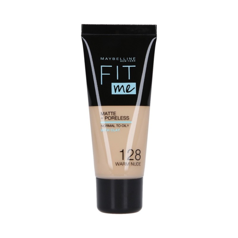 MAYBELLINE FIT ME Matte & Poreless Foundation 128 Warm Nude 30ml