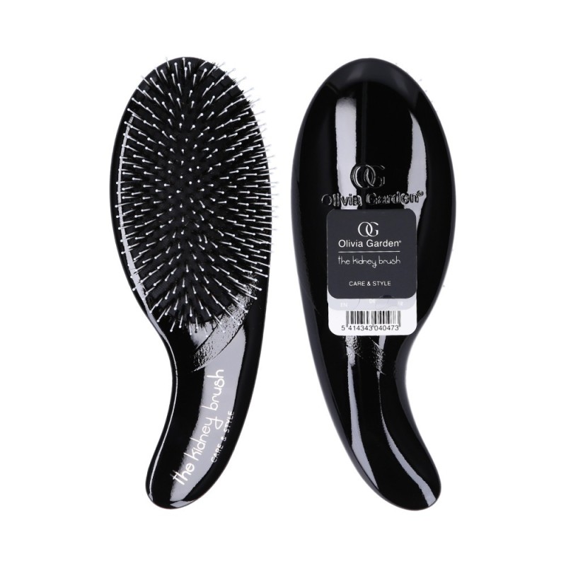 OLIVIA GARDEN KIDNEY BRUSH Black brush for combing hair