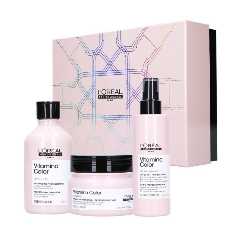 L'OREAL PROFESSIONNEL Vitamino Color Set Shampoo 300ml + Mask 250ml + Spray 190ml