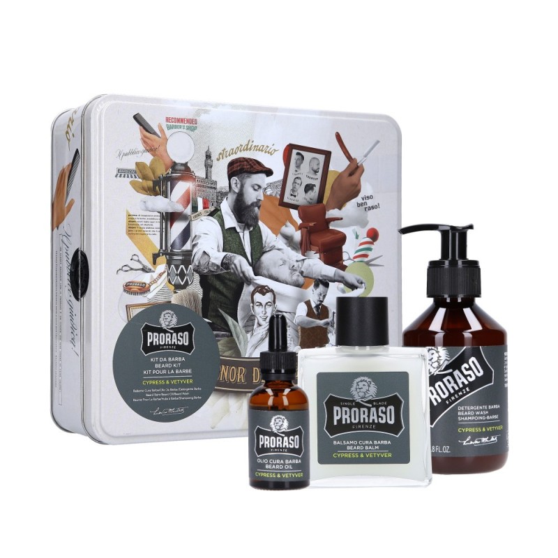 PRORASO Cypres & Vetyver Beard care kit