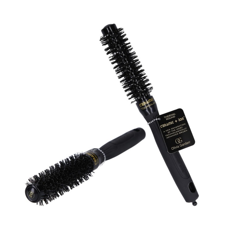 OLIVIA GARDEN Ceramic + Ion Thermal Brush Black Hairbrush CI-20