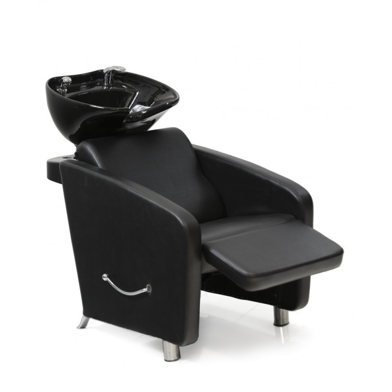 SAKAI LUXOR Washcloth with armchair and footstool, black