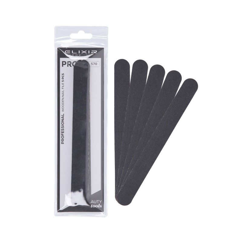 ELIXIR MAKE UP Set of 6 double-sided nail files 570 Wooden