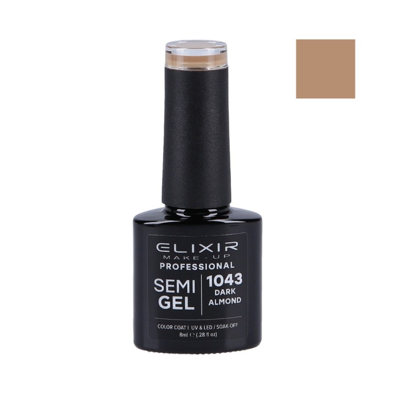 ELIXIR Hybrid nail polish 1043 DARK ALMOND 8ml