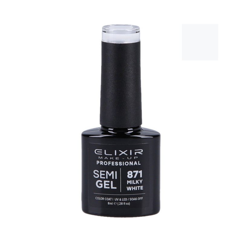 ELIXIR Hybrid nail polish 871 MILKY WHITE 8ml