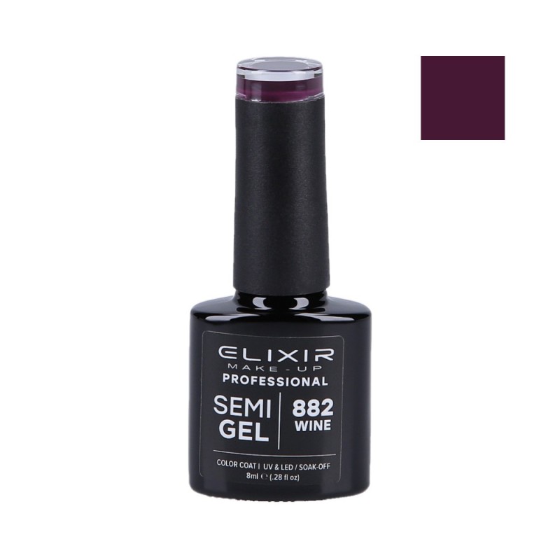 ELIXIR Hybrid nail polish 882 WINE 8ml