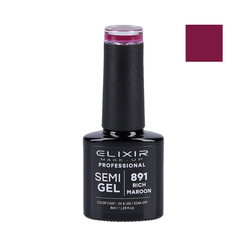 ELIXIR Hybrid nail polish 891 RICH MAROON 8ml