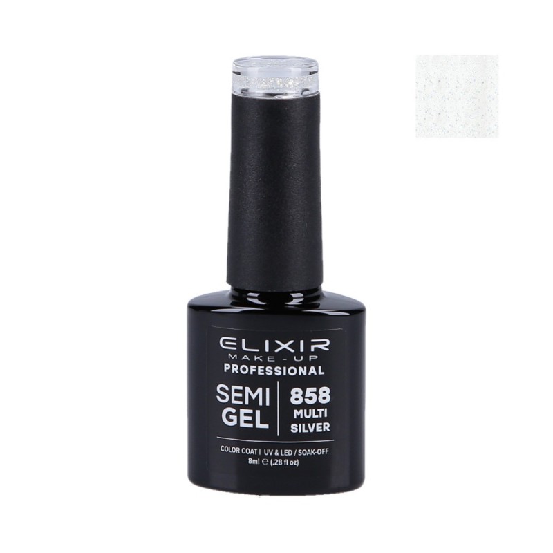 ELIXIR Hybrid nail polish 858 MULTI SILVER 8ml