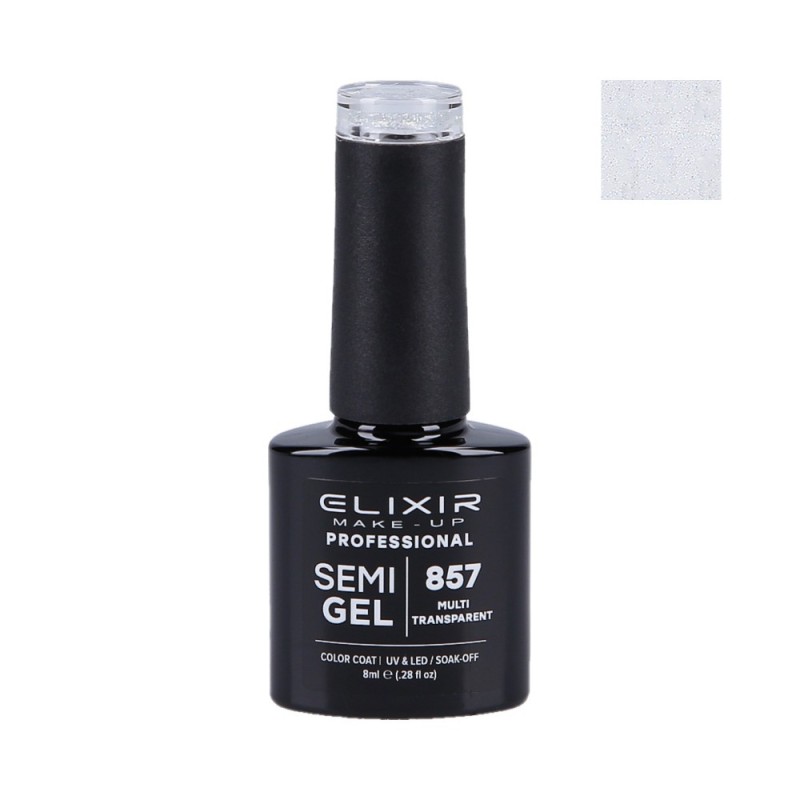 ELIXIR Hybrid nail polish 857 MULTI TRANSPARENT 8ml