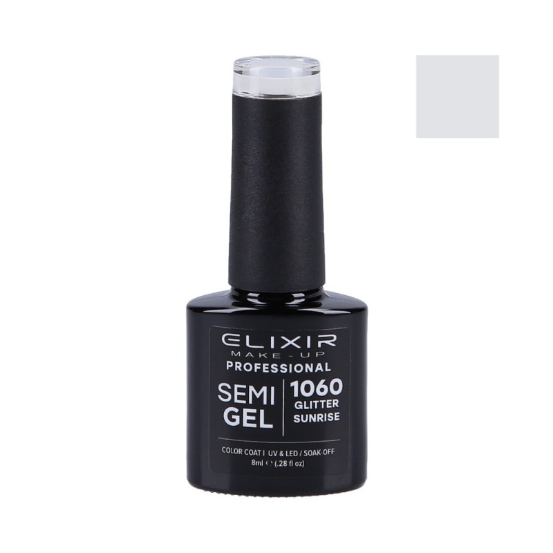 ELIXIR Hybrid nail polish 1060 GLITTER SUNRICE 8ml