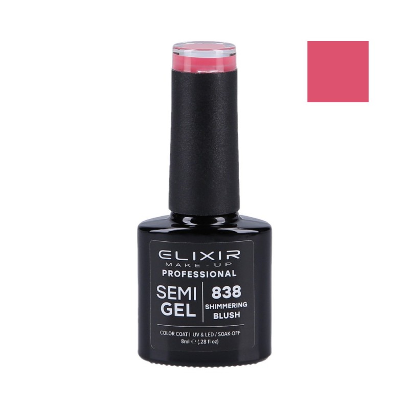 ELIXIR Hybrid nail polish 838 SHIMMERING BLUSH 8ml