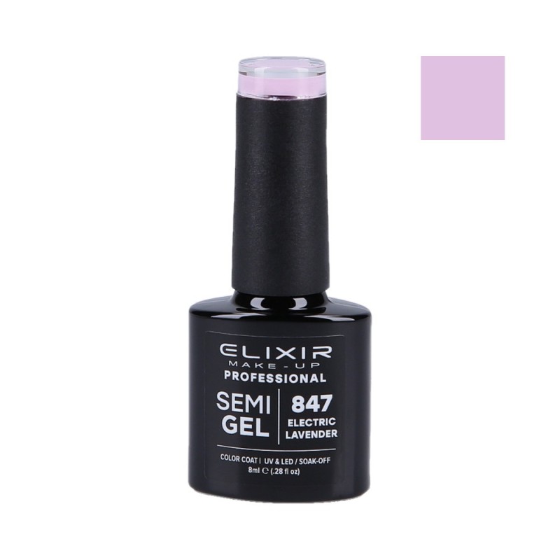 ELIXIR Hybrid nail polish 847 ELECTRIC LAVENDER 8ml