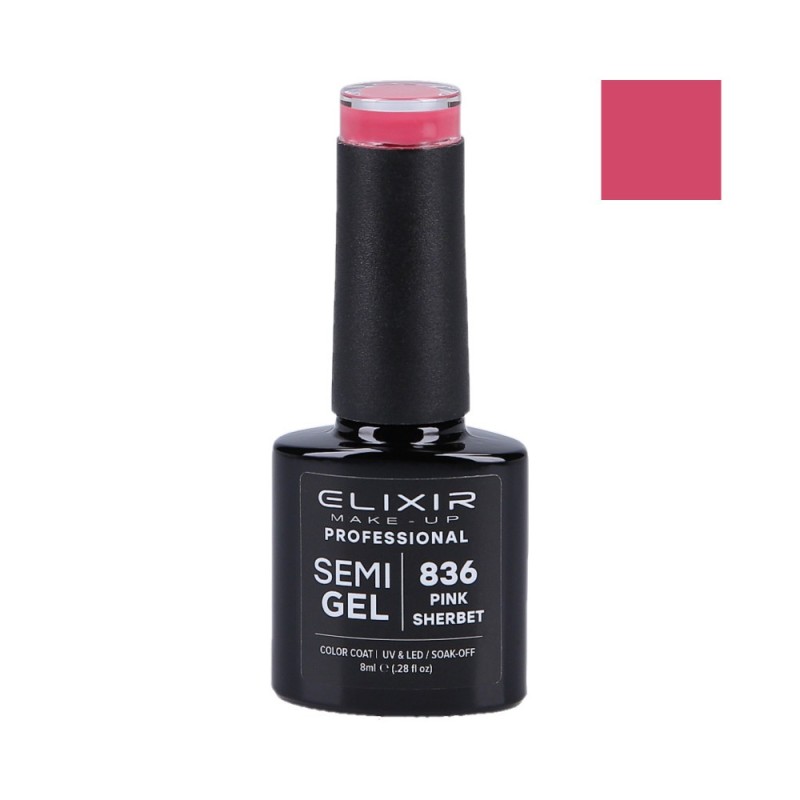 ELIXIR Hybrid nail polish 836 PINK SHERBET 8ml