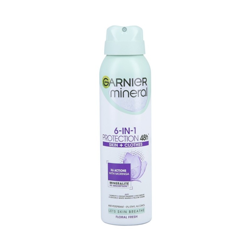GARNIER MINERAL 6 IN 1 PROTECTION ROLL-ON 48H Antiperspirant with 48h protection 150ml