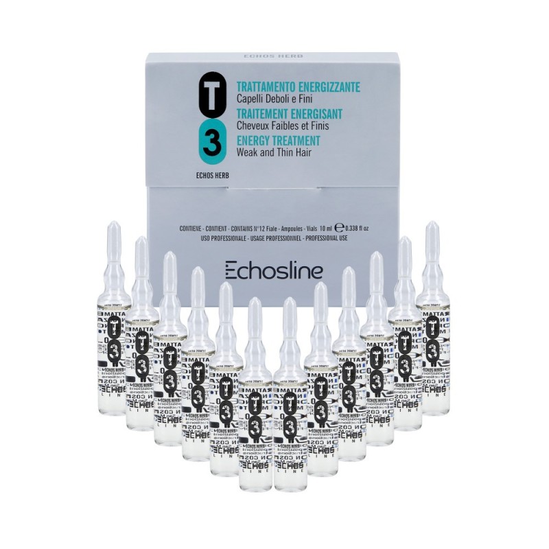ECHOSLINE ENERGY T3 Treatment Ampoules against hair loss 12x10ml