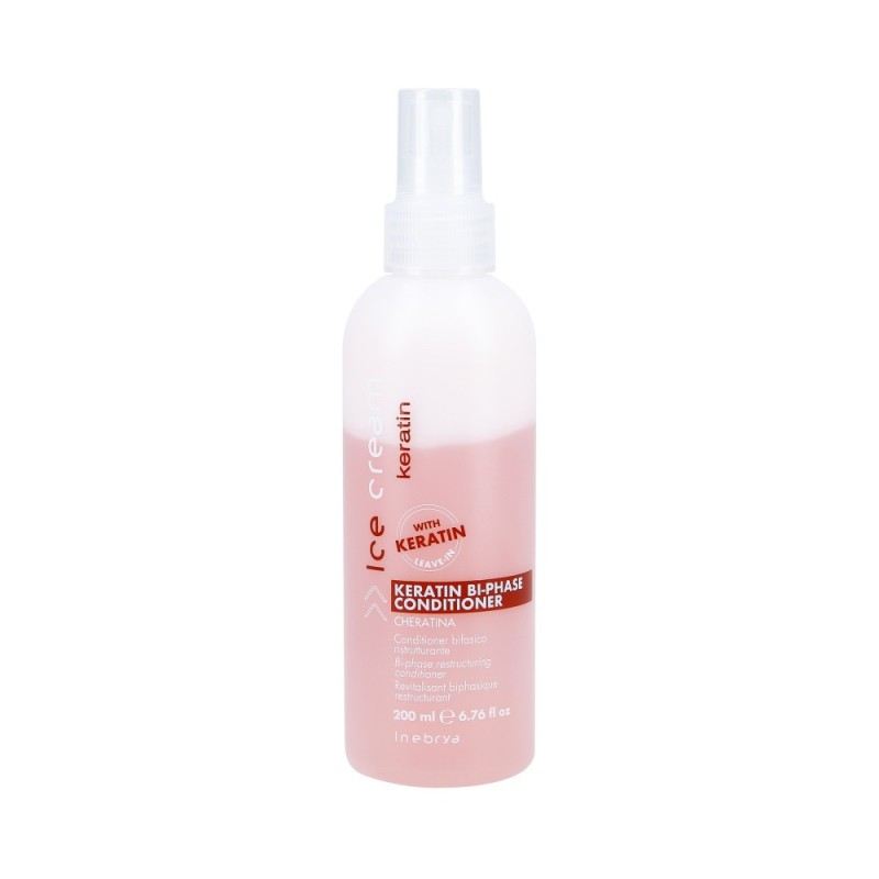 INEBRYA ICE CREAM KERATIN Bi-PHASE Two-phase spray conditioner with keratin 200ml